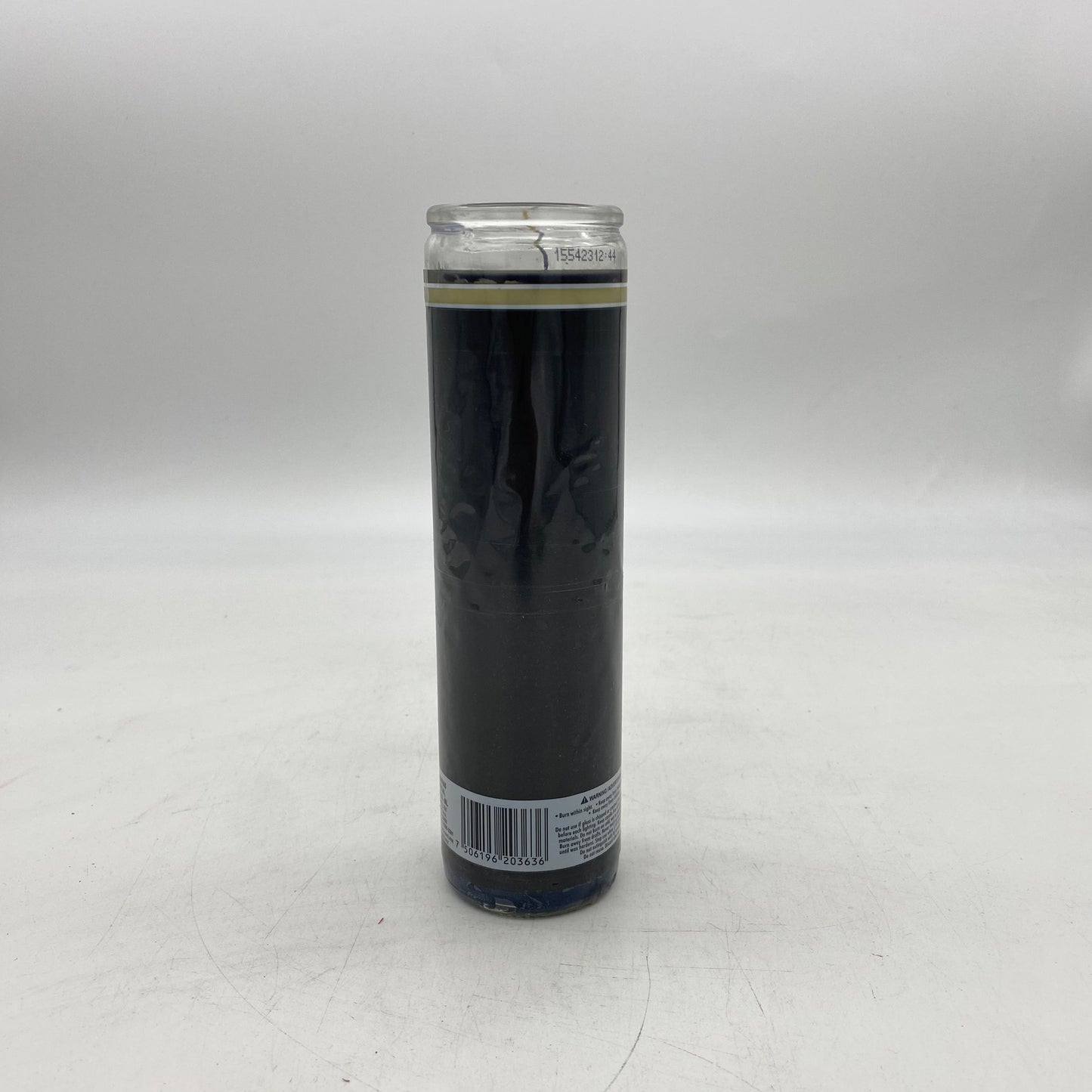0363 Glass Candle Clear Black (12pcs/package) At