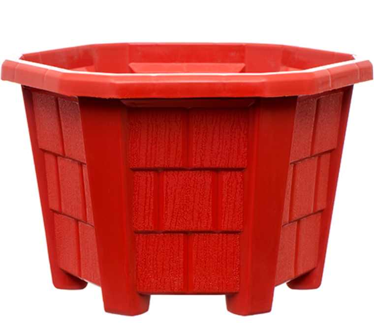 82212 PLANTER PENTAGON 25x16cm 190G W/2 ASST CLRS (24/PK)