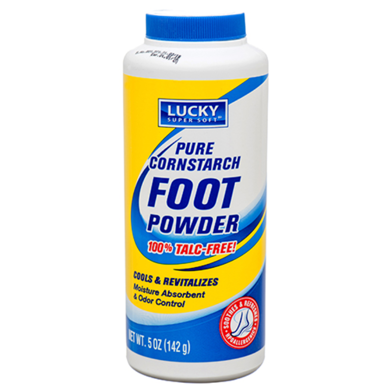 100699 LUCKY FOOT POWDER 5 OZ - PURE CORNSTARCH (12/PK)