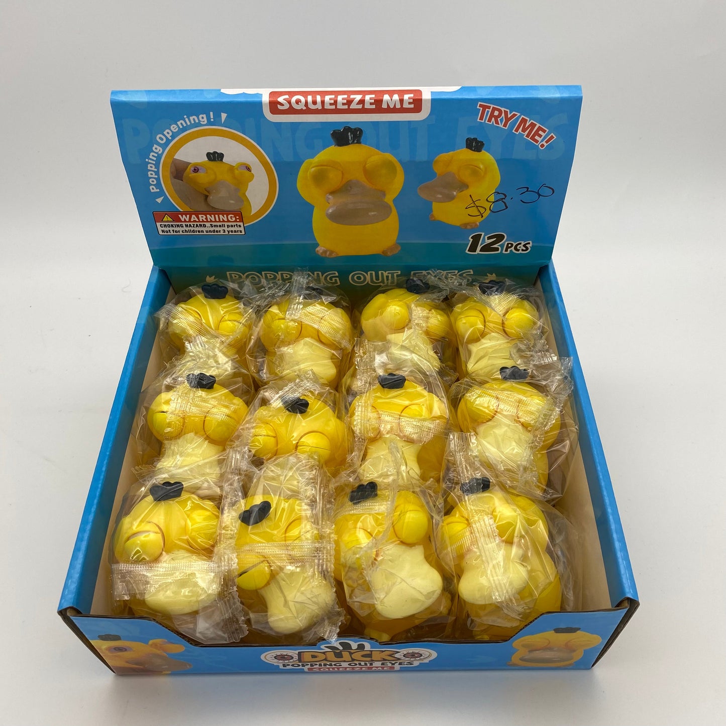 Duck Popping Out Eyes Squeeze (12pcs/pcks)
