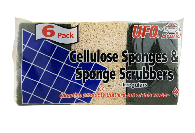 27255 UFO Sponges & Scrubbers Cellulose 6pk (48/PK)