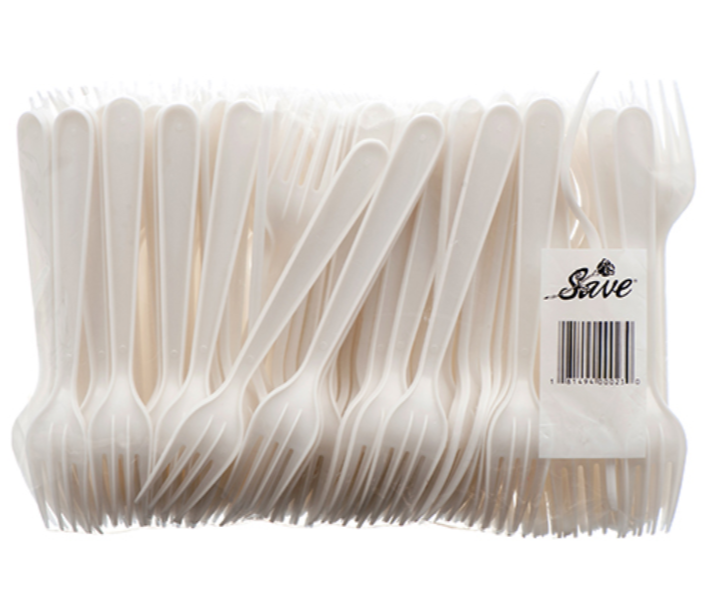 101397 PLASTIC FORK 100CT/HVY (10/PK)