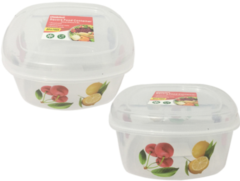 54002A Square Printed Food Container. Size: 165oz / 5L (60/CS)