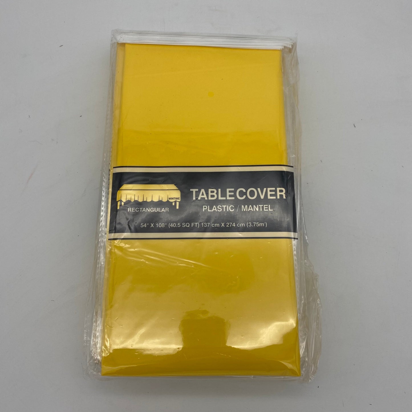 TABLE COVER: 54" X 108" RECTANGULAR: YELLOW (12/DZ)