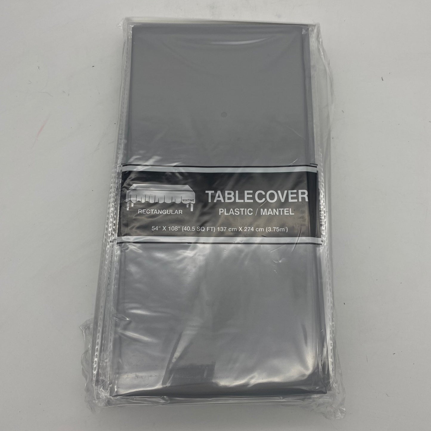 30014 TABLE COVER: 54" X 108" RECTANGULAR: SILVER (12/DZ)