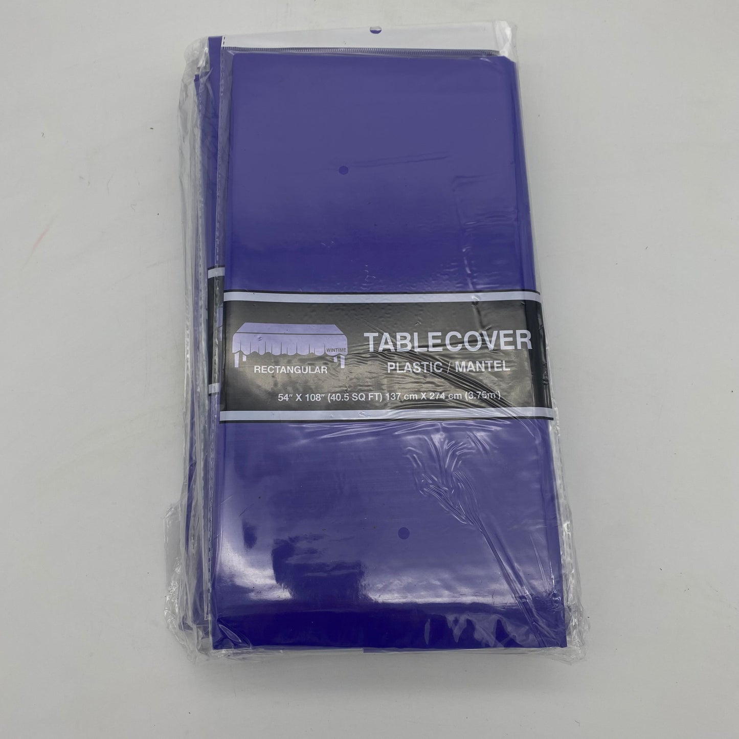 TABLE COVER: 54" X 108" RECTANGULAR: PURPLE (12/DZ)