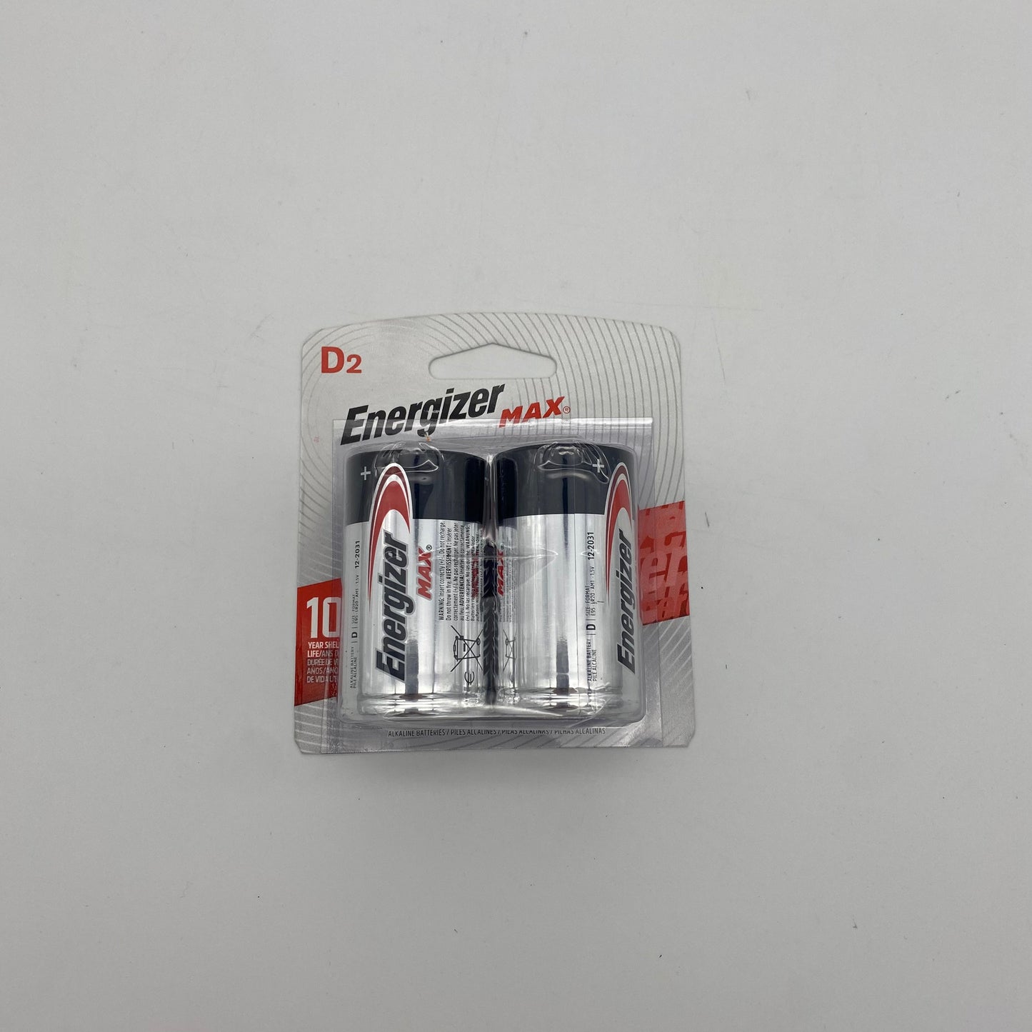 Energizer Battery D2 Made USA 12pcs