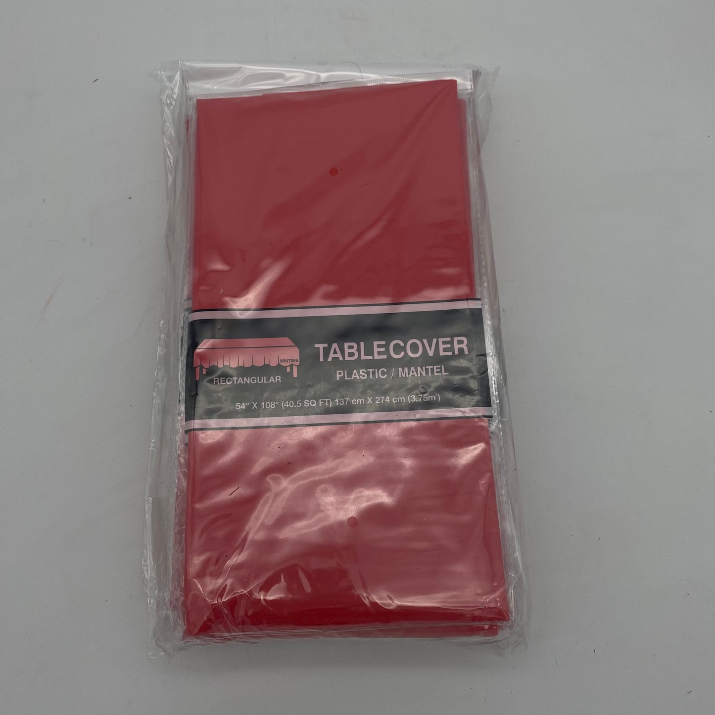 TABLE COVER: 54" X 108" RECTANGULAR: RED (12/DZ)