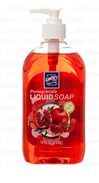 552151 LUCKY LIQUID SOAP POMEGRANATE 14 OZ (12/PK)