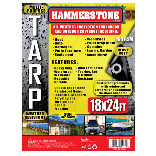 THD18X24 18X24FT TARP SILVER 160 GSM HEAVY DUTY