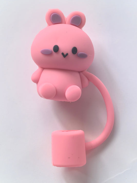 SC-RABBIT02 STRAW COVER RABBIT PINK (12/DZ)