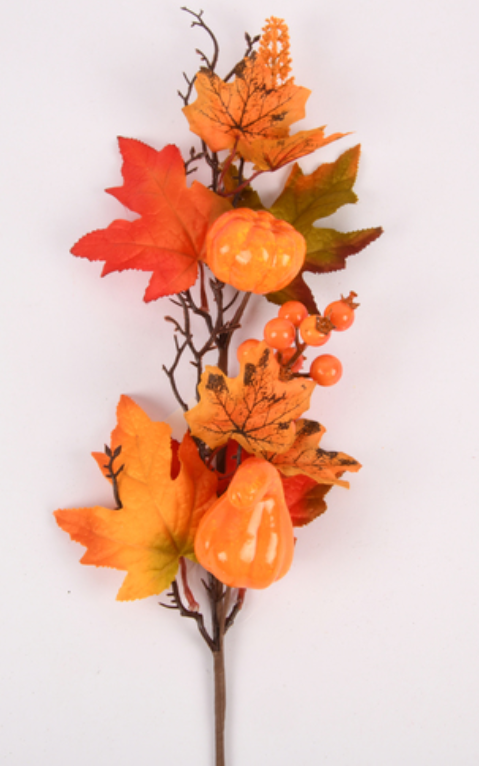 140438 HT THANKSGIVING ARTIFICIAL FLOWER PUMPKIN  (36/pk)