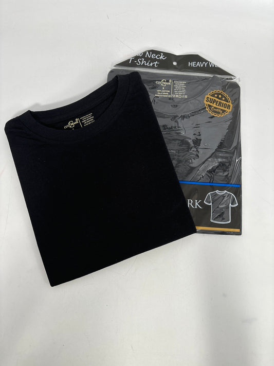 Crew Neck Tshirt Black (6pcs)