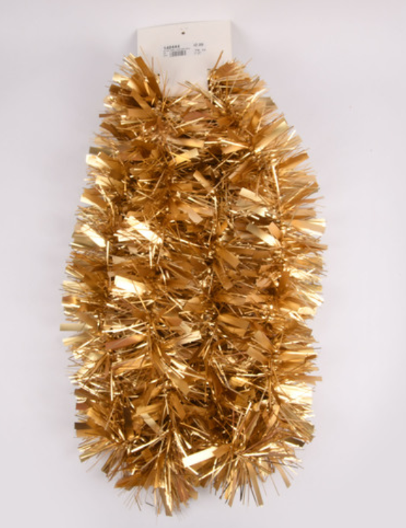 140444 HX XM TINSEL GARLAND GOLD  (24/PK)