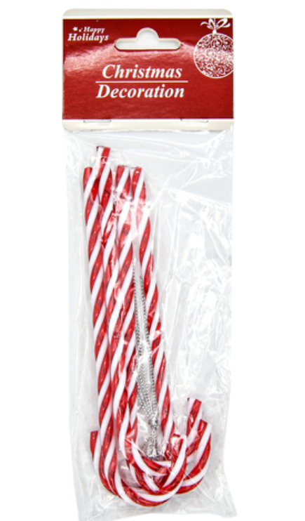 202238 HX XM ORNAMENT CANDY CANE 4pcs. (24/PK)