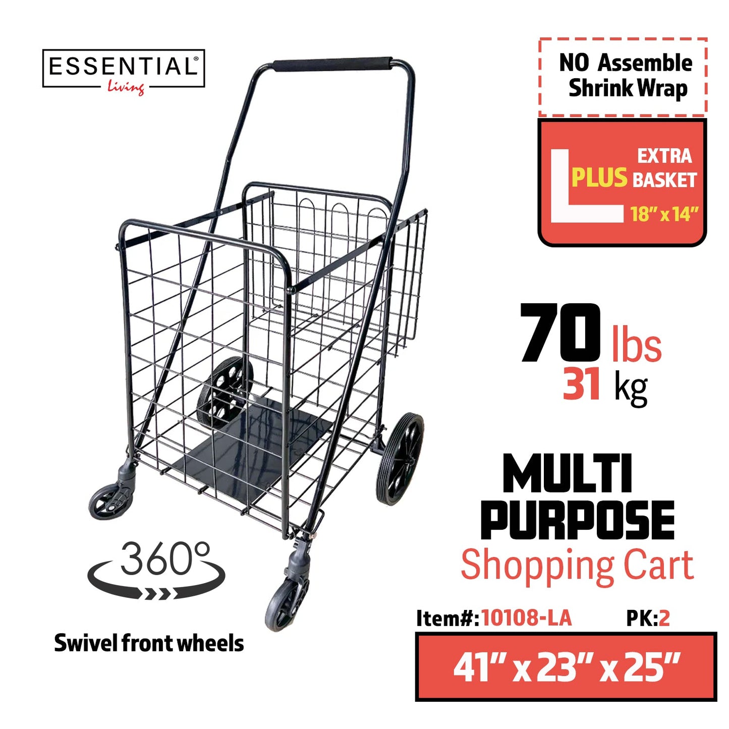 10108-LA Large Shopping Cart 102.5x59x57.5cm  (2)