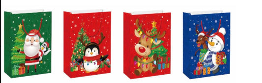 GB-123 X-Large Christmas Gift Bag - Characters 31x42x12cm (20dz/case) (12)