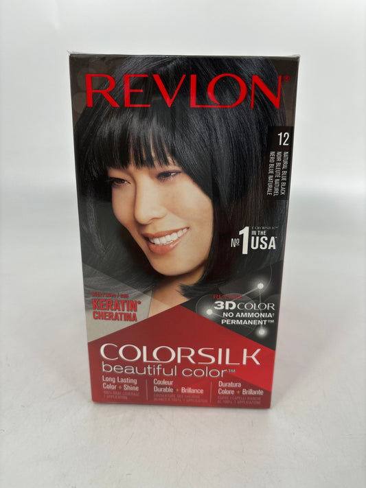 69582 Color Silk Hair Color 1pk #12 Natural Blue Dark    (12)