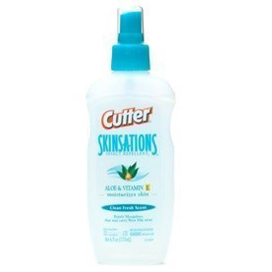 208032 CUTTER INSECT REPELLENT 6 OZ PUMP SKINSATIONS ALOE &VIT E (12/CS)