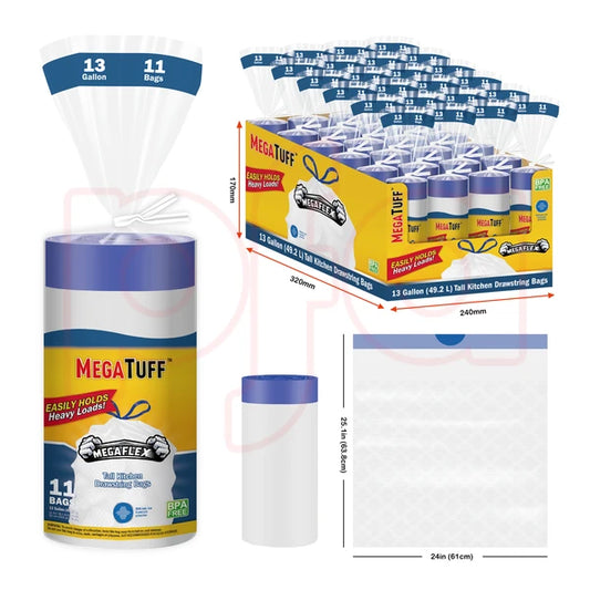 30181 MegaTuff Drawstring Flex 13Gal 11CT (24/CS)