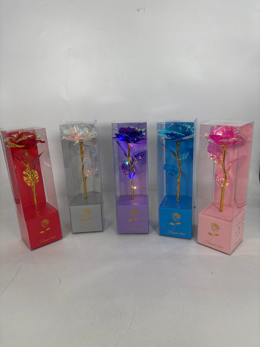 JBH-OP3 9.8" Light Up Single Foil Rose in box (12)