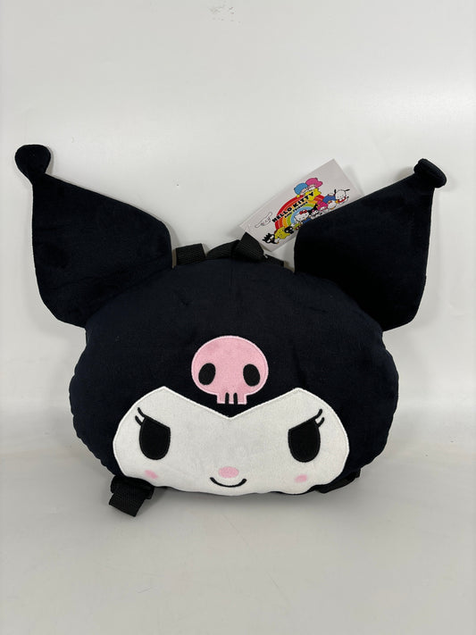 Kuromi Head Shaped Plush Backpack 10x13” (12pcs)