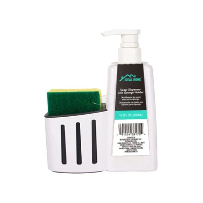 38170 Ideal Home Soap Dispenser Caddy with sponge (24/CS)