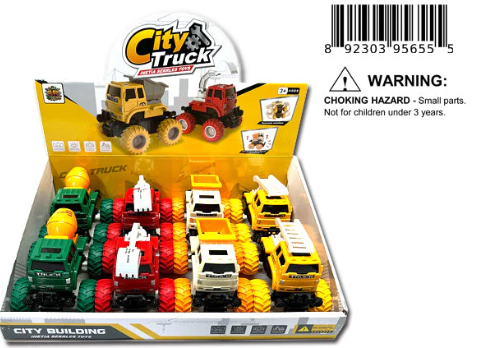 395655 4X5"F/P CITY TRUCK 4 ASST MIX PACK (8/PK)