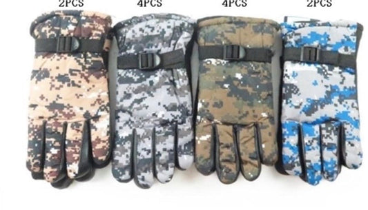 GL175 WINTER SKI GLOVES DIGITAL CAMOUFLAGE DEIGN (12pcs) (10DZ/case)