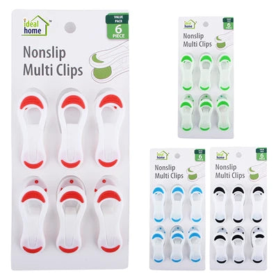 42200 Ideal Home Multi Purpose Clip 6PK Nonslip (12/PK)