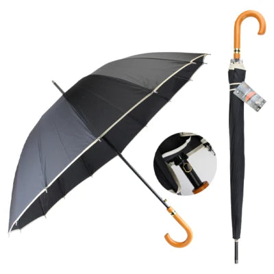 46012 Drops Umbrella Long Wood Handle (24/CS)