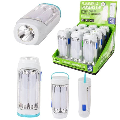 48051 EZ-Tech LED dual mode Flashlight & Lantern (12/PK)