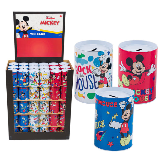 52236 Disney Mickey Mouse Tin Bank - 6"x4" - Savings Bank (90/CS)