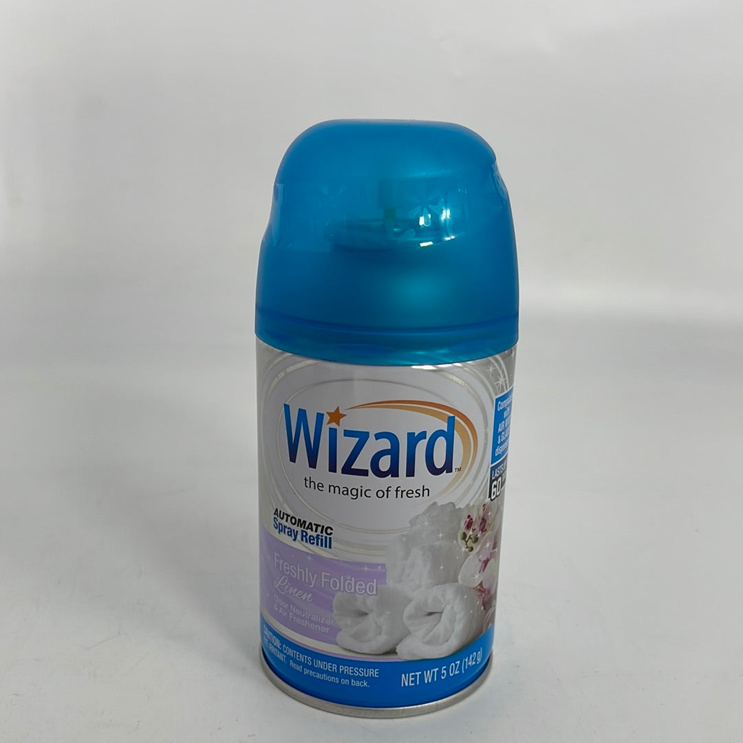 107123 WIZARD AUTOMATIC SPRAY REFILL FRESH LINEN 5 OZ(12)