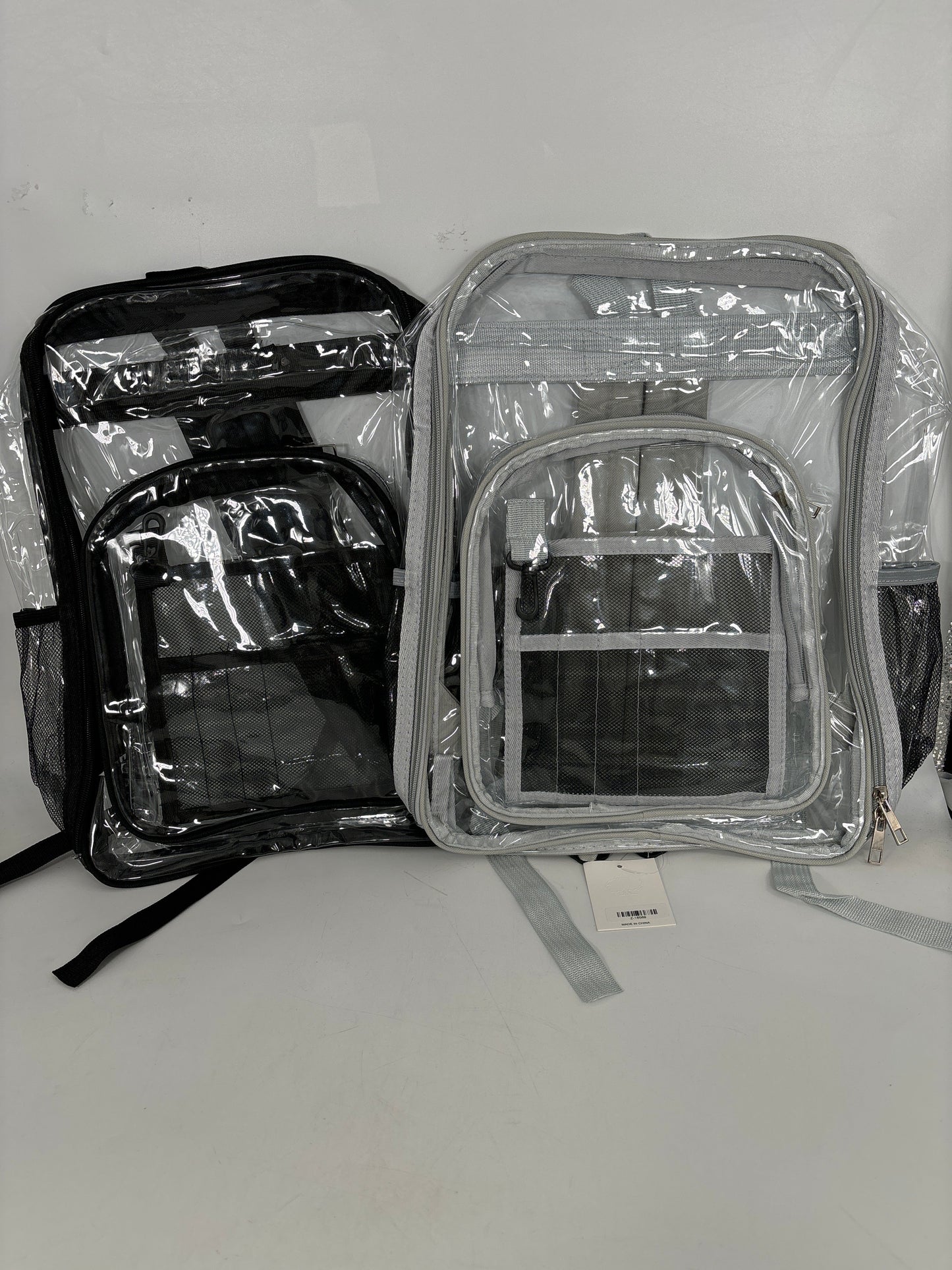 Z-16569 BackPack Claear  (Black-Gray ) (12pcs)