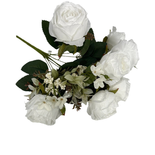 CLF46-WT  ARTIFICIAL FLOWER, (28PCS/INNER CASE-84PCS/CASE)