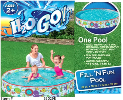 55029E BESTWAY 5FTX10" FILL N FUN SPARKING SEA POOL (6/CS)