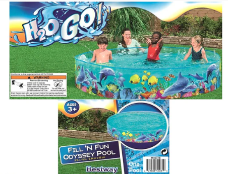 55031E BESTWAY 8FTX18" FILL N FUN SNAP ODYSSEY POOL (4/CS)