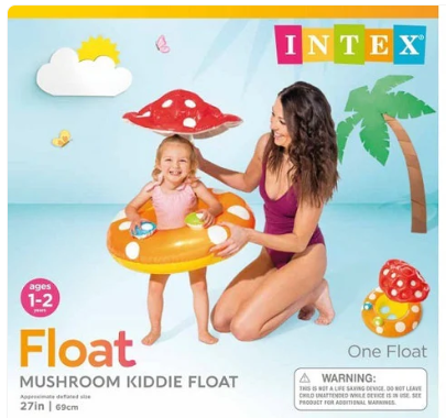 56574EP 27"INTEX MUSHROOM KIDDIE FLOAT AGE 1-2 (12/CS)
