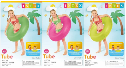 59262EP 36"INTEX INFLATABLE NEON FROST TUBE (24/CS)