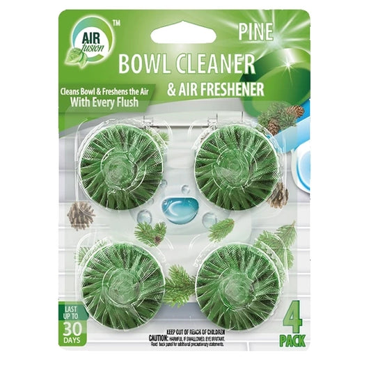 60114 Air Fusion Bowl Cleaner & Freshener 4PK Pine (24/CS)