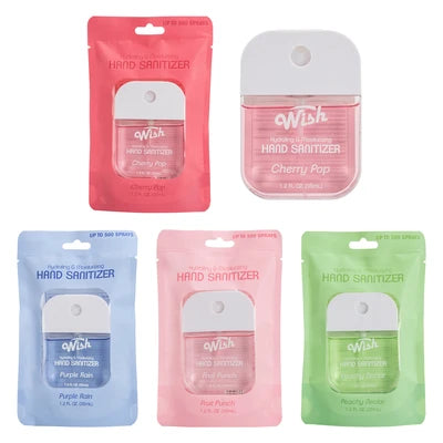 60350 Wish Liquid Hand Sanitizer Spray 1.2oz With Bag (48/CS)