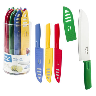 60758 Gibson Everyday Santoku Knife - 4 Assorted Colors (72/CS)