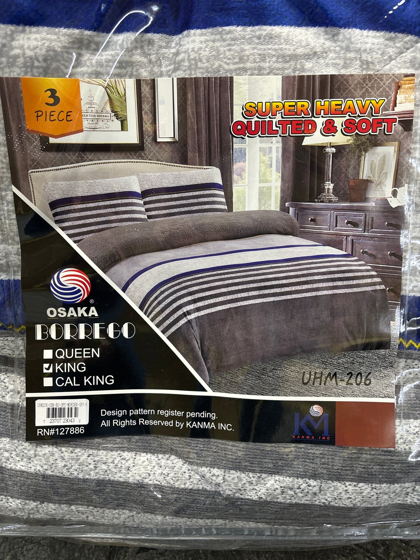 UHMK206gry OSAKA, King Modern, Gray (8pcs/case)