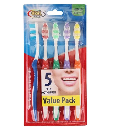 68001 Oral Fusion Toothbrush 5PK Medium (12/PK)