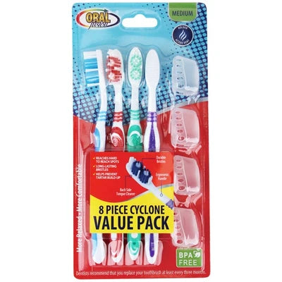68004 Oral Fusion Toothbrush 8PK Cyclone Med (12/PK)