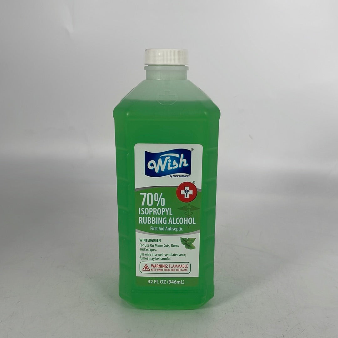 61318 Wish Rubbing Alcohol 32oz 70% Wintergreen (12)