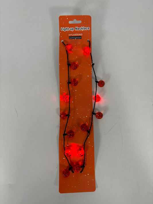 Y69893 HW Flashing Pumpkin Necklace  With  Back (24PCS)