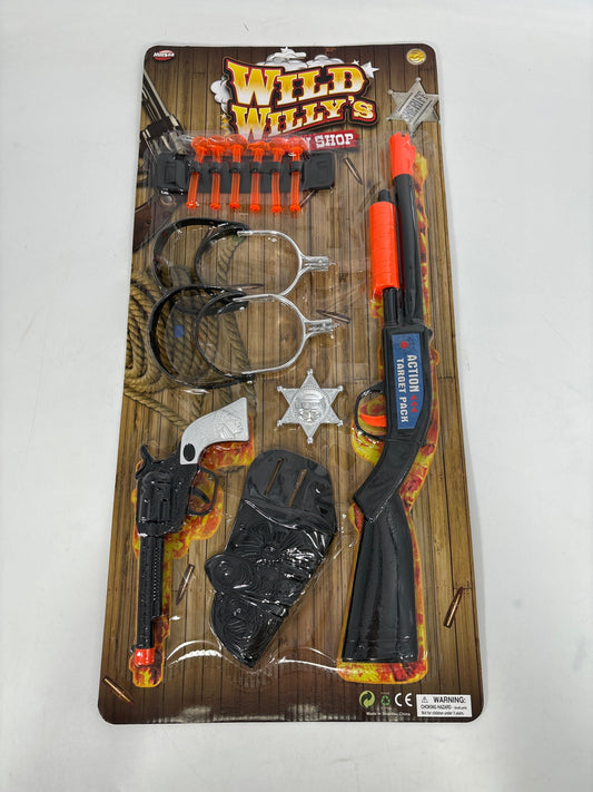 12929 7 PCS WILD WEST SET W/ 17' SOFT DART GUN & 7.5' CL (24pcs)