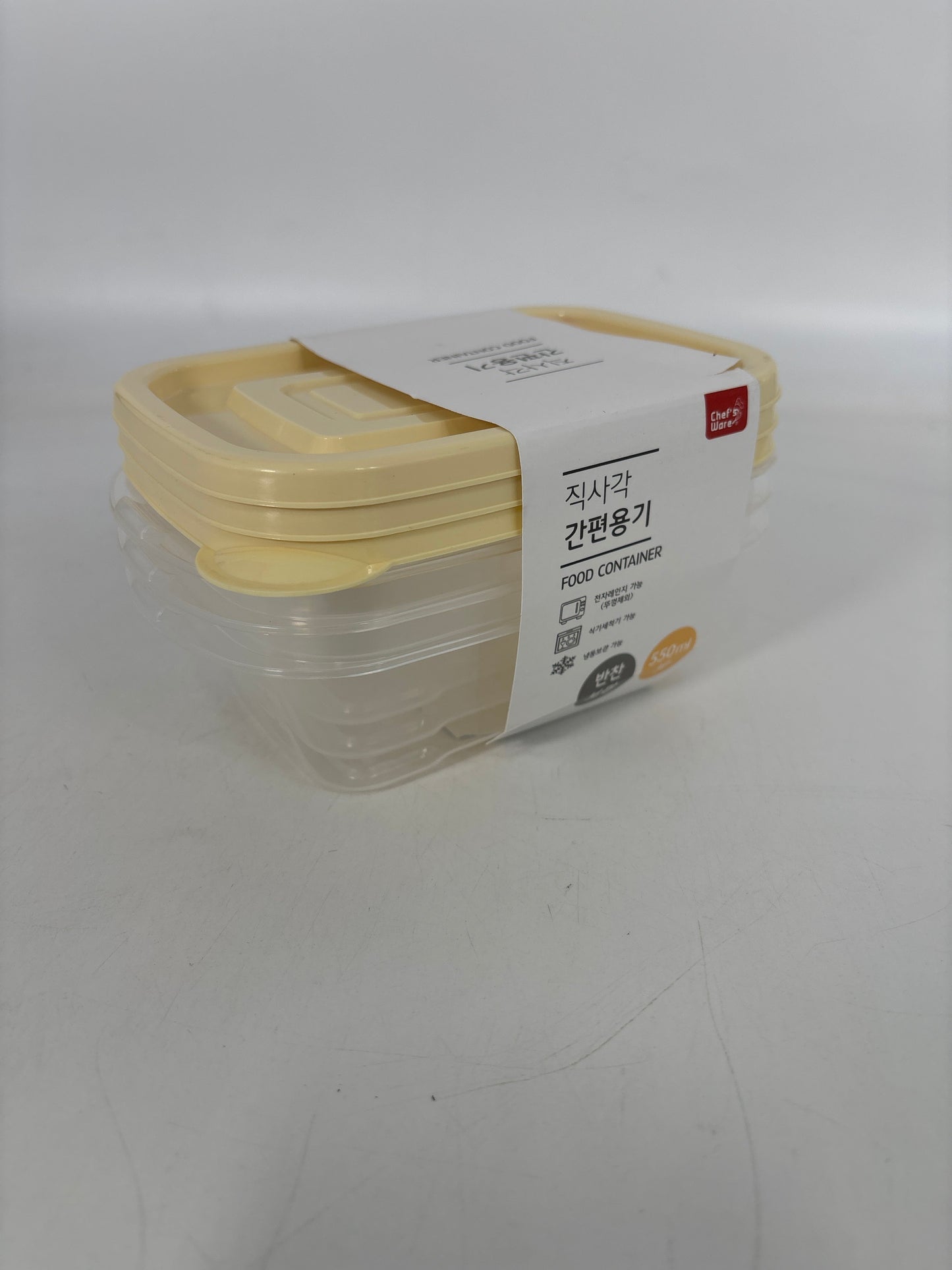 BS-012 Rectangular Container (550ml/3set) (6pcs)